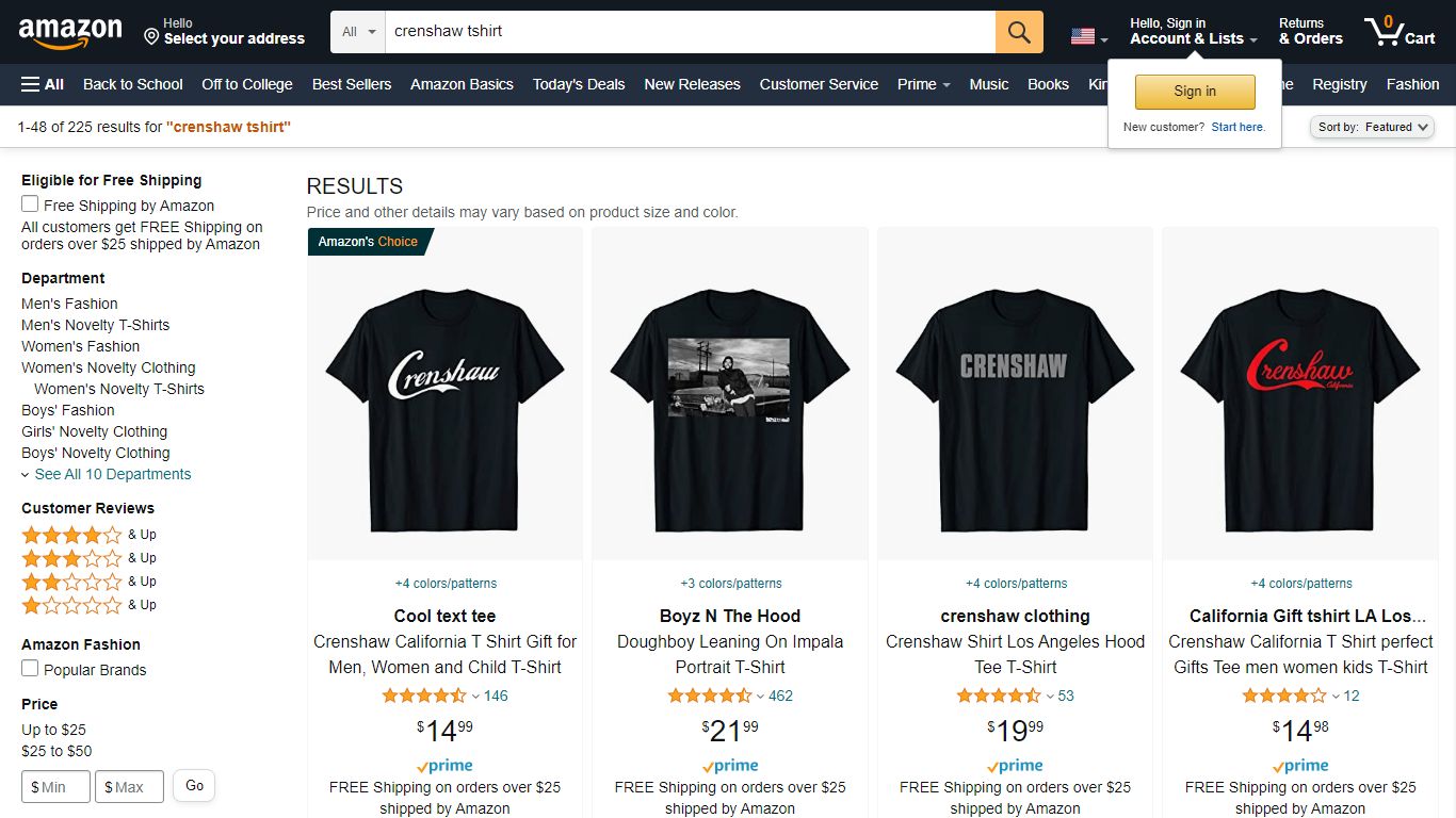 Amazon.com: crenshaw tshirt