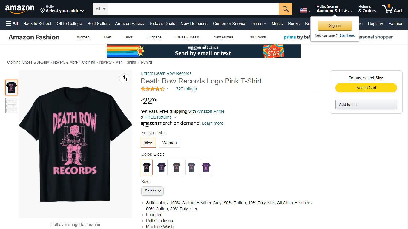 Amazon.com: Death Row Records Logo Pink T-Shirt : Clothing ...